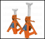 Sealey VS2002OR Ratchet Type Axle Stands (Pair) 2 Tonne Capacity per Stand - Orange