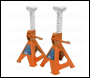 Sealey VS2002OR Ratchet Type Axle Stands (Pair) 2 Tonne Capacity per Stand - Orange