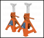 Sealey VS2002OR Ratchet Type Axle Stands (Pair) 2 Tonne Capacity per Stand - Orange