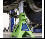Sealey VS2003HV Ratchet Type Axle Stands (Pair) 3 Tonne Capacity per Stand - Hi-Vis Green