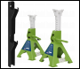 Sealey VS2003HVCOMBO Axle Stand & Axle Stand Storage Rack Combo 3 Tonne - Hi-Vis Green