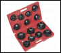 Sealey VS7003 Oil Filter Cap Wrench Set 15pc