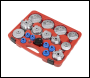 Sealey VS7013 Oil Filter Cap Wrench Set 19pc