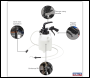 Sealey VS835 Pneumatic Fluid Extractor/Brake Bleeder 2.5L