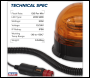 Sealey WB954LED Warning Beacon with Magnetic Base 20W SMD LED 12/24V