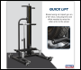 Sealey WD50QLS Viking Quick Lift Wheel Removal/Lifter Trolley 50kg Capacity