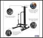 Sealey WD50QLS Viking Quick Lift Wheel Removal/Lifter Trolley 50kg Capacity