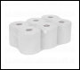 Sealey WHT150 Paper Roll White 2-Ply Embossed 150m Pack of 6