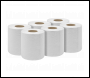 Sealey WHT60 2-Ply Embossed White Paper Roll 60m - Pack of 6