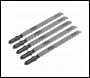 Sealey WJT101B Jigsaw Blade Wood & Plastics 75mm 10tpi - Pack of 5