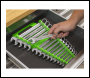 Sealey WR08HV Premier Spanner Rack Capacity 15 Spanners - Hi-Vis Green