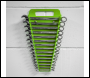 Sealey WR08HV Premier Spanner Rack Capacity 15 Spanners - Hi-Vis Green