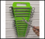 Sealey WR08HV Premier Spanner Rack Capacity 15 Spanners - Hi-Vis Green
