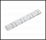 Sealey WWSA510 Wheel Weight 5 & 10g Adhesive Zinc Plated Steel Strip of 8 (4 x Each Weight) Pack of 100