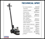 Sealey YAJ15-30 Viking Air Operated Telescopic Jack 15-30 Tonne
