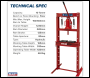 Sealey YK10ECF Hydraulic Floor Type Press 10 Tonne