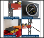 Sealey YK209F Premier Heavy-Duty Floor Type Hydraulic Press 20 Tonne