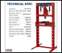 Sealey YK20ECF Hydraulic Floor Type Press 20 Tonne