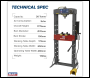 Sealey YK309FAH Premier Heavy-Duty Air/Hydraulic Floor Type Press with Foot Pedal 30 Tonne