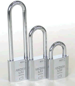 Anchor Las Grade 3, 46mm x 110mm Shackle Hardened Steel Padlock (820-2 B110) inc 3 keys