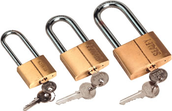 Brass Cylinder Extra Long Shackle Padlocks