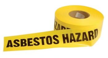'Asbestos Hazard' Warning Tape (75mm x 250m)