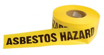 'Asbestos Hazard' Warning Tape (75mm x 250m)