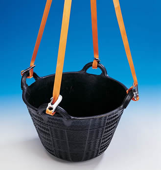 8 Gallon / 36 Litre Rubber Basket with 4 Lifting Handles & 50 kg Capacity