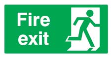 Fire Exit Sign (Run Right)