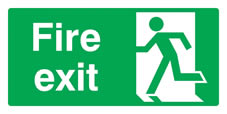 Fire Exit Sign (Run Left)