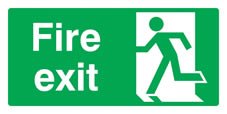 Fire Exit Sign (Run Left)
