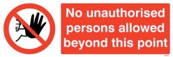 No Unauthorised Persons