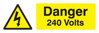 Danger 240 Volt Sign