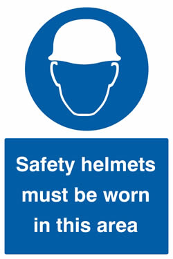 Safety Helmets Sign (Large)