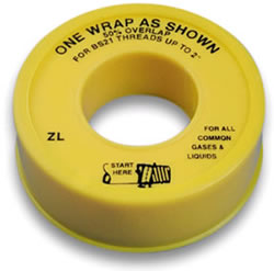 White PTFE Pipe Thread Sealing Tape 12m x 12mm (Water)