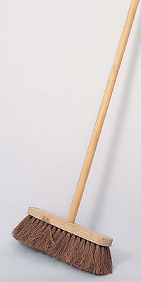 Contract Quality Coco Broom With Handle (12 inch  / 300mm)