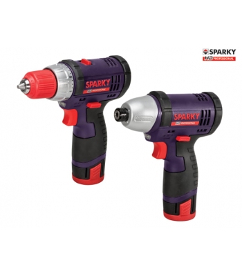 Sparky BR2GUR108 Impact & Drill Driver Twin Pack 10.8V 3 x 2.0Ah Li-ion - Code SPKBR2GUR108