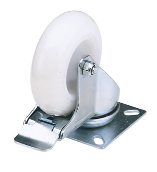 Nylon Swivel Plate Castor with Brake 4 inch 