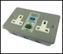 Eterna Twin Unswitched RCD Socket - Metal Clad