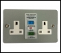 Eterna Twin Unswitched RCD Socket - Metal Clad