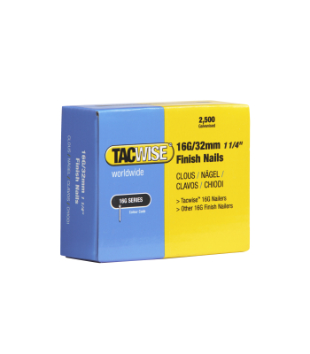Tacwise Type 16G/32mm Galvanised Finish Nails, Pack of 2500 to suit Tacwise DFN50V, FFN64LHH, GFN64V, FCT50LHH - Code 0294
