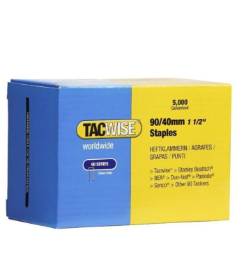Tacwise Type 90/35mm Galvanised Narrow Crown Staples, Box of 5000 to suit Tacwise 1326, C9032V, D9040V, C9030VHH, C9040LHH, DNS50PHH - Code 0310