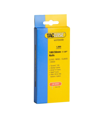 Tacwise Type 18G/30mm Galvanised Brad Nails, Pack of 1000 to suit Tacwise 181EL/S, 191EL/S - Code 0362