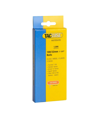 Tacwise Type 18G/32mm Galvanised Brad Nails, Pack of 1000 to suit Tacwise 181EL/S, 191EL/S - Code 0363