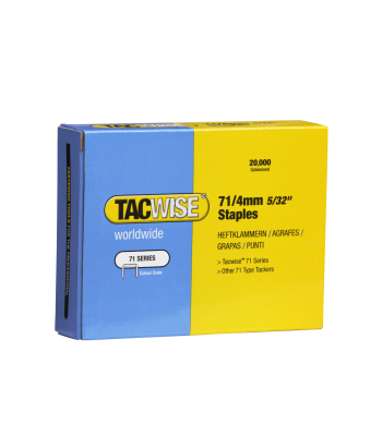 Tacwise Type 71/4mm Galvanised Staples, Box of 20,000 to suit Tacwise A7116V, A7116LN, A7116P - Code 0365