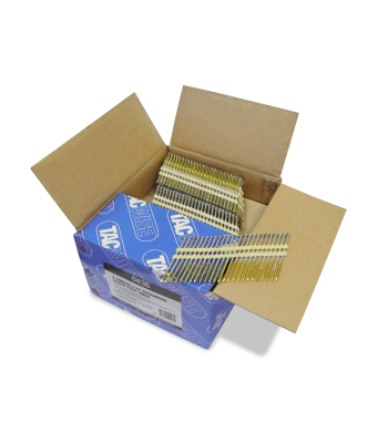 Tacwise Type 3.1/90mm Extra Galvanised Framing Nails, Round Head, Screw Shank, 22° Inclined, Plastic Collated, Pack of 3000 to suit Tacwise KSN90V, JSN90MHH and JSN00LHH - Code 0436