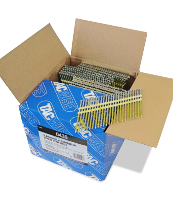 Tacwise Type 3.4/100mm Extra Galvanised Framing Nails, Round Head, Screw Shank, 22° Inclined, Plastic Collated, Pack of 3000 to suit Tacwise KSN90V, JSN90MHH and JSN00LHH - Code 0439