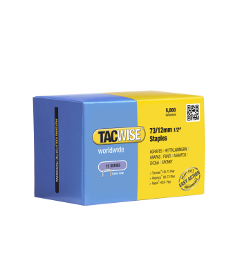 Tacwise Type 73/12mm Galvanised Staples, Box of 5000to suit Tacwise HD73  - Code 0457