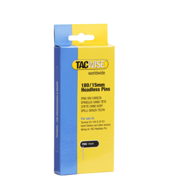 Tacwise Type 18G/15mm Galvanised Headless Pins, Pack of 2000 to suit Tacwise Z3 Series tackers - Code 0478