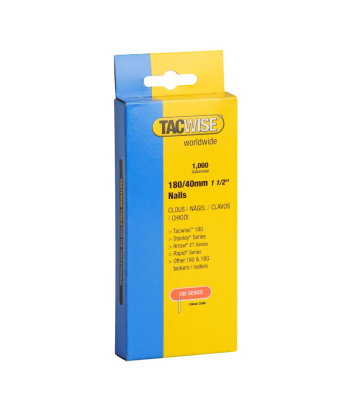 Tacwise Type 18G/40mm Galvanised Brad Nails, Pack of 1000 to suit Tacwise 191EL/S - Code 0747